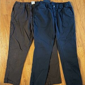 Men's 2 pair Cove USA Navy and Dark Brown Pants